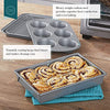 Chicago Metallic Non-Stick Toaster Oven Bakeware Set, 4-Piece, Carbon Steel