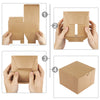 Eupako Brown Gift Boxes 5x5x3.5 25 Pack Kraft Paper Gift Boxes with Lids for Gifts, Crafting, Wedding, Birthday, Party, Cupcake