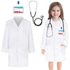 GIFTINBOX Doctor Costume for Kids Doctor Lab Coat for Kids Real Stethoscope, Halloween Doctor Lab Costumes for Kids age 3-12