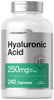 Hyaluronic Acid Capsules | 250 mg | 240 Count | Non-GMO and Gluten Free Supplement | by Horbaach