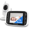 Video Baby Monitor with Camera and Audio, 3.2Inch LCD Display, Infrared Night Vision, Two-Way Audio and Room Temperature Monitoring,Lullaby,Sound Activated Screen