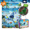 MINIWHALE Kids Puzzle for Kids Ages 4-8 Ocean Floor Puzzle/Underwater Shark Pattern Design Puzzle/Raising Children Recognition Promotes Hand Eye Coordinatio (Glow in The Dark,46Pcs,24x18in)