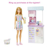 Barbie Careers Doll & Accessories, Ice Cream Shop Playset with Blonde Doll, Ice Cream Machine, Molds, Dough & More