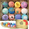 LifeAround2Angels Bath Bombs Gift Set 12 USA made Fizzies, Shea & Coco Butter Dry Skin Moisturize, Perfect for Bubble Spa Bath. Handmade Birthday Mothers day Gifts idea For Her/Him, wife, girlfriend