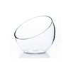 WGVI Clear Slant Cut Bowl Glass Vase, Glass Terrarium, Candy Dish, Glassware, Slant Open: 7