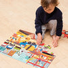 Petit Collage Floor Puzzle, Construction Site, 24-Pieces - Large Puzzle for Kids, Completed Construction Jigsaw Puzzle Measures 18 x 24 - Makes a Great Gift Idea for Ages 3+