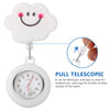 iplusmile Retractable Nurse Watch with Second Hand for Nurses Clip on Lapel Watch Digital Watch Cute Smile Pocket Watch for Nurses Doctors Students Women