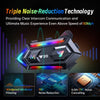 WNJACO Motorcycle Helmet Bluetooth Headset, Cool RGB Dazzling Lights Motorcycle Helmet Speaker with Double Noise Cancellation Strong Bass/IPX6 Waterproof Helmet Headphone Compatible with All Helmets