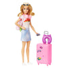 Barbie Doll & Accessories, Travel Set with Puppy and 10+ Pieces, Suitcase Opens & Closes, Malibu Doll with Blonde Hair