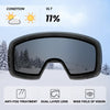 DBIO Ski Goggles Magnetic Lens - Frameless, UV Protection Anti fog OTG Snow/Snowboard Goggles for Men Women Adult Youth