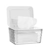 Jitnetiy Wipes Holders, Dustproof Large Capacity Wipes Dispenser Box Case with Lid Keep Diaper Wipes Fresh (White)