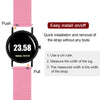 HARFINGTON Silicone Watch Band 18mm Width Quick Release Soft Rubber Watch Strap with Electroplated Stainless Steel Buckle for Men Women, Pink