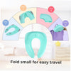 Kisdream Portable Potty Training Seat for Toddlers, Perfect Folding Travel Toddler Toilet Training Seat, 4 Non-Slip Silicone Pads, Fits Most Toilets, Includes Free Travel Bag