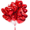 25pcs Heart Shape Foil Mylar Balloons Red 18