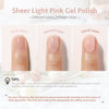 GAOY Sheer Light Pink Gel Nail Polish, 16ml Jelly Milky White Peach Translucent Color 1352 UV Light Cure Gel Polish for Nail Art DIY Manicure and Pedicure at Home