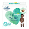 Pampers Pure Protection Diapers - Size 4, 150 Count, Hypoallergenic Premium Disposable Baby Diapers