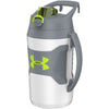 Under Armour Playmaker Sport Jug, Water Bottle with Handle, Foam Insulated & Leak Resistant, Polypropylene, 64oz, White/Steel