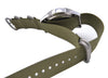 ArtStyle Watch Band with Colorful Nylon Material Strap and Heavy Duty Brushed Buckle (ArmyGreen, 18mm)