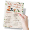 Printed Party Baby Shower Kit, Double-Sided Woodland Theme, 5 Games and Activities (50 Guests)