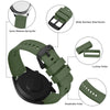 BISONSTRAP Watch Strap 18mm, Quick Release Silicone Watch Bands for Men Women (Army Green, Black Buckle)