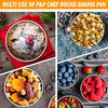 P&P CHEF 4 Inch Cake Pan Set of 3, Small Stainless Steel Round Baking Layer Pans Bakeware for Mini Cake Pizza Bread, Non Toxic & Healthy, Leakproof & Easy Clean, Mirror Finish & Easy Releasing