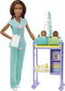 Barbie Careers Doll & Playset, Baby Doctor Theme with Brunette Fashion Doll, 2 Baby Dolls, Furniture & Accessories