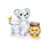 SWAROVSKI Kris Bears Sweet as Honey Figurine, Clear Swarovski Crystal with a Yellow and Brown Accents, Part of the Swarovski Kris Bears Collection