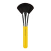 bdellium tools studio 991 powder fan - with mix of soft natural and synthetic fibers, for topping the cheekbones with highlighter (yellow, 1pc)