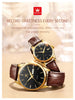 OLEVS Couple Watch His and Her Watches Set Classic Brown Leather Analog Quartz Matching Romantic Men Women Wrist Watches Waterproof Date Pair Watch