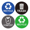 Recycle Sticker Trash Bin Label 8 Pack-4