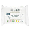 Eco by Naty Flushable Baby Wipes - Compostable and Plant-Based Wipes, Chemical-Free and Hypoallergenic Baby Wipes Safe for Baby Sensitive Skin, 42 Wipes Per Pack (12 Pk)