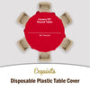 12-Pack Premium Plastic Tablecloth 84in. Round Table Cover - Red