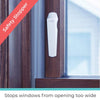 Toddleroo by North States Sliding Window & Door Wedge Locks | Limits The Space That Windows and Sliding Doors can Open | No Tools Required | Baby proofing with Confidence (4-Pack, White)