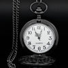 Alwesam Poker Hollow Case Quartz Pocket Watch Arabic Numerals Best Gifts for Birsthdays(Black)