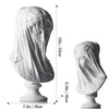 13 Inch Veiled Lady Bust Greek Goddess Statue,Large Classic Roman Bust Greek Mythology Decor Gifts,Veiled Lady Bust Sculpture for Home Decor,Used for Sketch Practice Aesthetics Statues and Sculptures