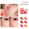 BEUKING Air Cushion Blush Cheek Sponqe Seal Blush Heart Head Pink Matte Waterproof Long-lasting Multi-functional Highly Pigmented Facial Make-up Rouge Lightweight Satin (04#)