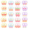 Small Hair Ties for Thin Hair,40 PCS Baby Hair Accessories Candy Finger Hairbands Cute Flower Elastic Rubber Bands for Baby Infants Littler Girls