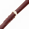 Gilden 10-14mm Water-Resistant Oilskin Leather Ladies Watch Strap MSW63-0210 (10mm, Standard, Auburn Brown, Gold-Tone Buckle)