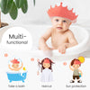 FUNUPUP Baby Shower Cap for Kids, Adjustable Toddler Hair Washing Shield Bathing Cap Baby Shower Visor Shampoo Cap (Crown, Pink)