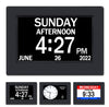 AINFTIME Clock with Day and Date for Elderly-3 Colors Display Digital Calendar Alarm Clock Dementia Alzheimers Clock with Extra Large Display (7in Black)