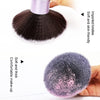 Luxurious and Large BevyGold Kabuki Rounded Brush for Face and Body, the original variation violet soft and fluffy,extra large bristles for full coverage, for premium all over application