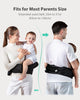 Baby Hip Seat Carrier, GROWNSY Ergonomic Hip Seat Baby Carrier with Multiple Pockets, Adjustable Extended Waistband for Newborns & Toddlers up to 50 lbs, Black