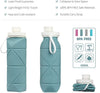 SPECIAL MADE Collapsible Water Bottles Leakproof Valve Reusable BPA Free Silicone Foldable Travel Water Bottle for Gym Camping Hiking Travel Sports Lightweight Durable 20oz Dark Green