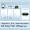 TRENDnet Gigabit Power Over Ethernet Plus Injector, Converts Non-Poe Gigabit To Poe+ Or PoE Gigabit, Supplies PoE (15.4W) Or PoE+ (30W) Power Network Distances Up To 100M (328 ft.), Black, TPE-115GI