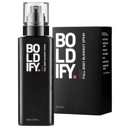 Boldify Full Body Blowout Spray - Volumizing Hair Product for Mega-Volume Blowouts, Heat Protectant Spray, Hair Thickening Spray for Fine, Thin Hair - Hair Volumizer and Blow Dry Spray for Men & Women