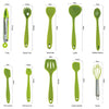 10pcs Silicone Utensils Set, Heat-Resistant, Non-Stick, Safety Health, Silicone Baking Kitchen Cooking Tool Sets (Green)