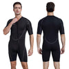 Mens 3mm Shorty Wetsuit, Premium Neoprene Front Zip Short Sleeve Diving Wetsuit Snorkeling Surfing (Shorty Wetsuit Black, S)