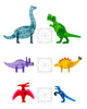 MAGNA-TILES Dino World XL 50-Piece Magnetic Construction Set, The ORIGINAL Magnetic Building Brand