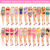 48 PCS Doll Clothes and Accessories 3 PCS Fashion Dresses 3 Tops 3 Pants 3 PCS Party Dresses 2 Sets Swimsuits Bikini 6 Braces Skirt 6 Necklace 10 Hangers and 15 pcs Shoes for 11.5 inch Doll