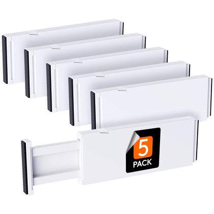 Lifewit 5 Pack Drawer Dividers Plastic 4